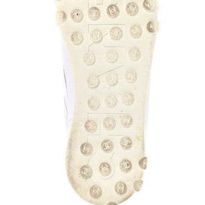 Chanel Calfskin Mesh Lycra Womens Logo Sneakers 39 White 8 of 16