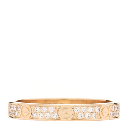 Cartier 18K Yellow Gold Diamond 2.6mm LOVE Paved Band Ring 48 4.5 1 of 5