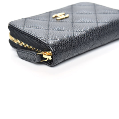 Chanel Caviar Quilted Zip Coin Purse Black 8 of 10