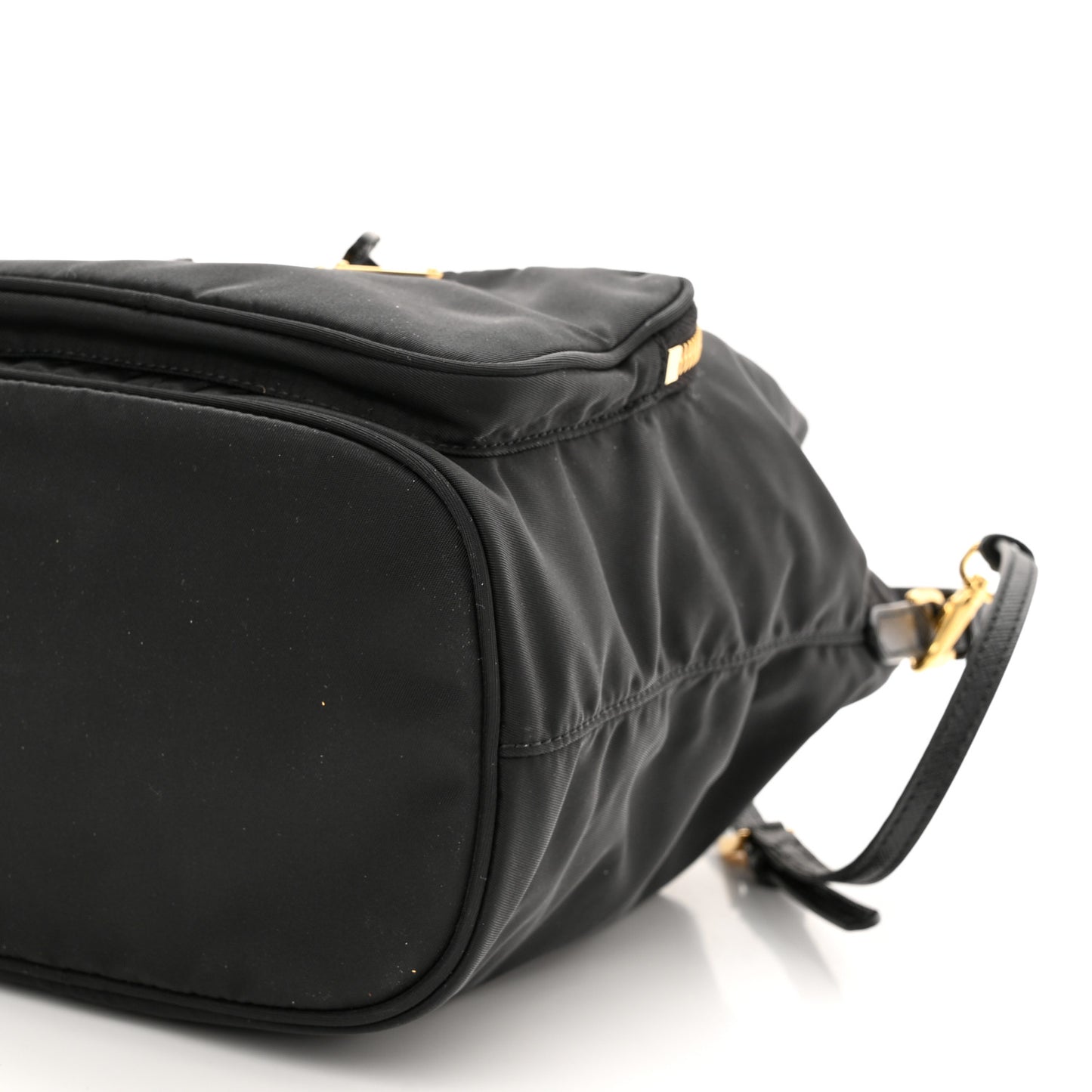 Re-Nylon Duet Drawstring Shoulder Bag Black