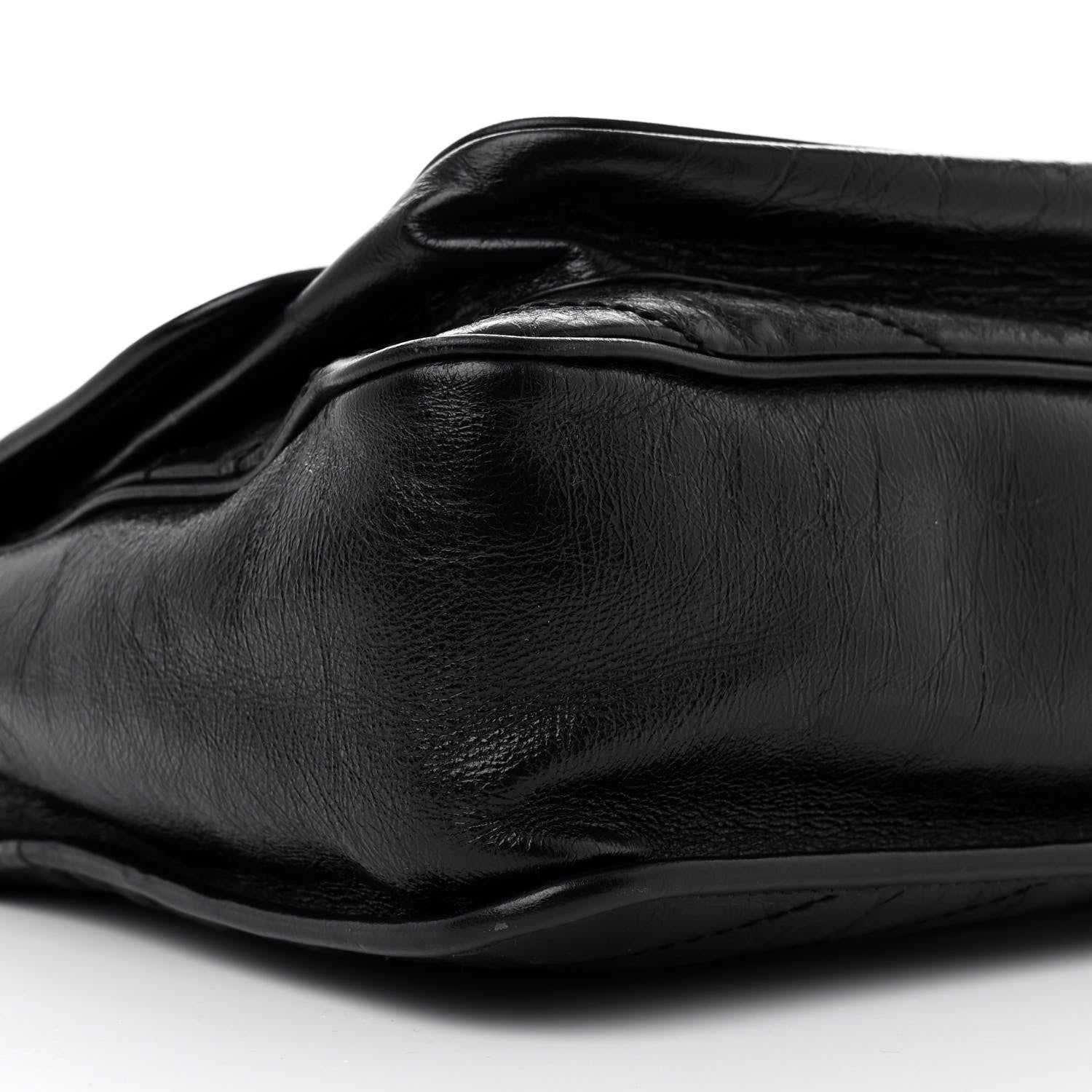 Saint Laurent Crinkled Calfskin Matelasse Monogram Large Niki Chain Satchel Black 9 of 14