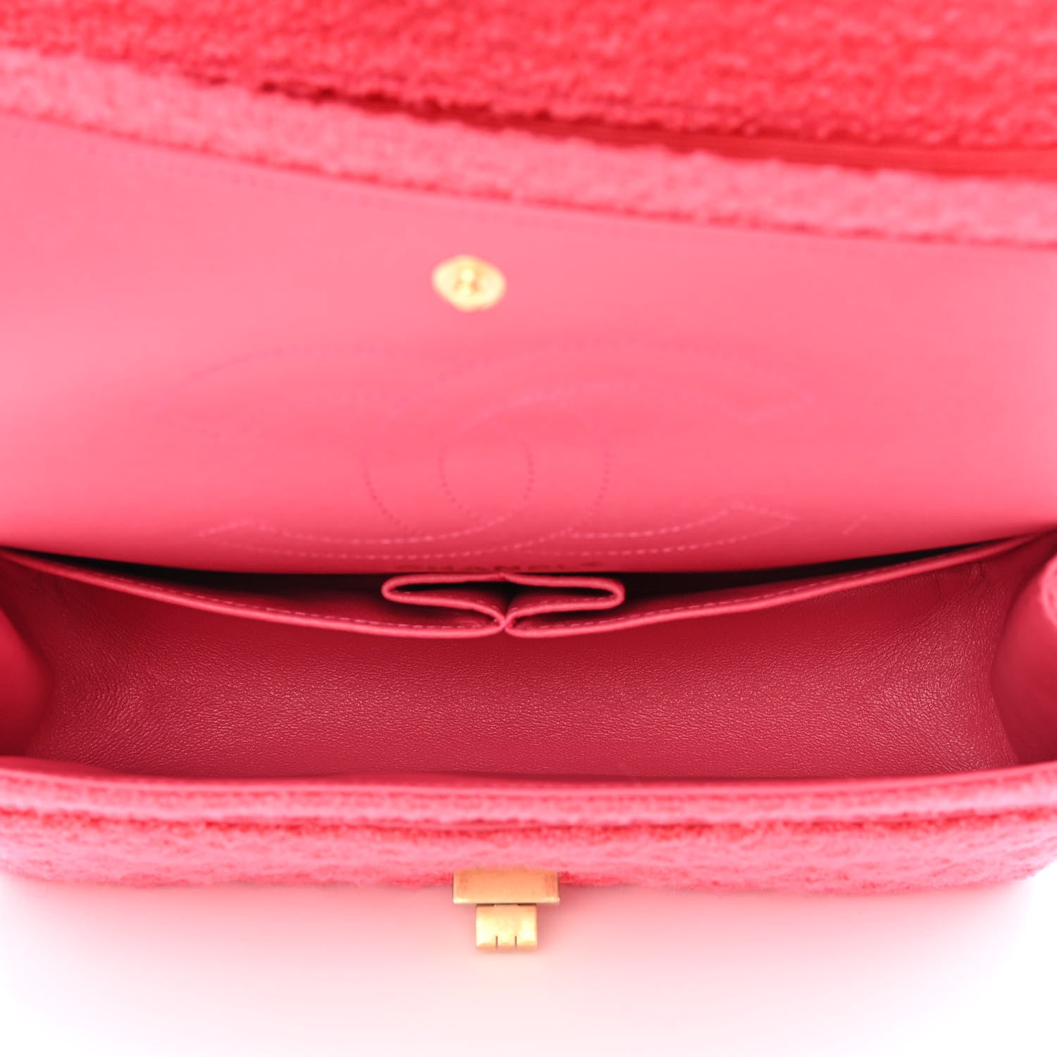 Chanel Wool Tweed Quilted 2.55 Reissue 225 Flap Pink 5 of 12