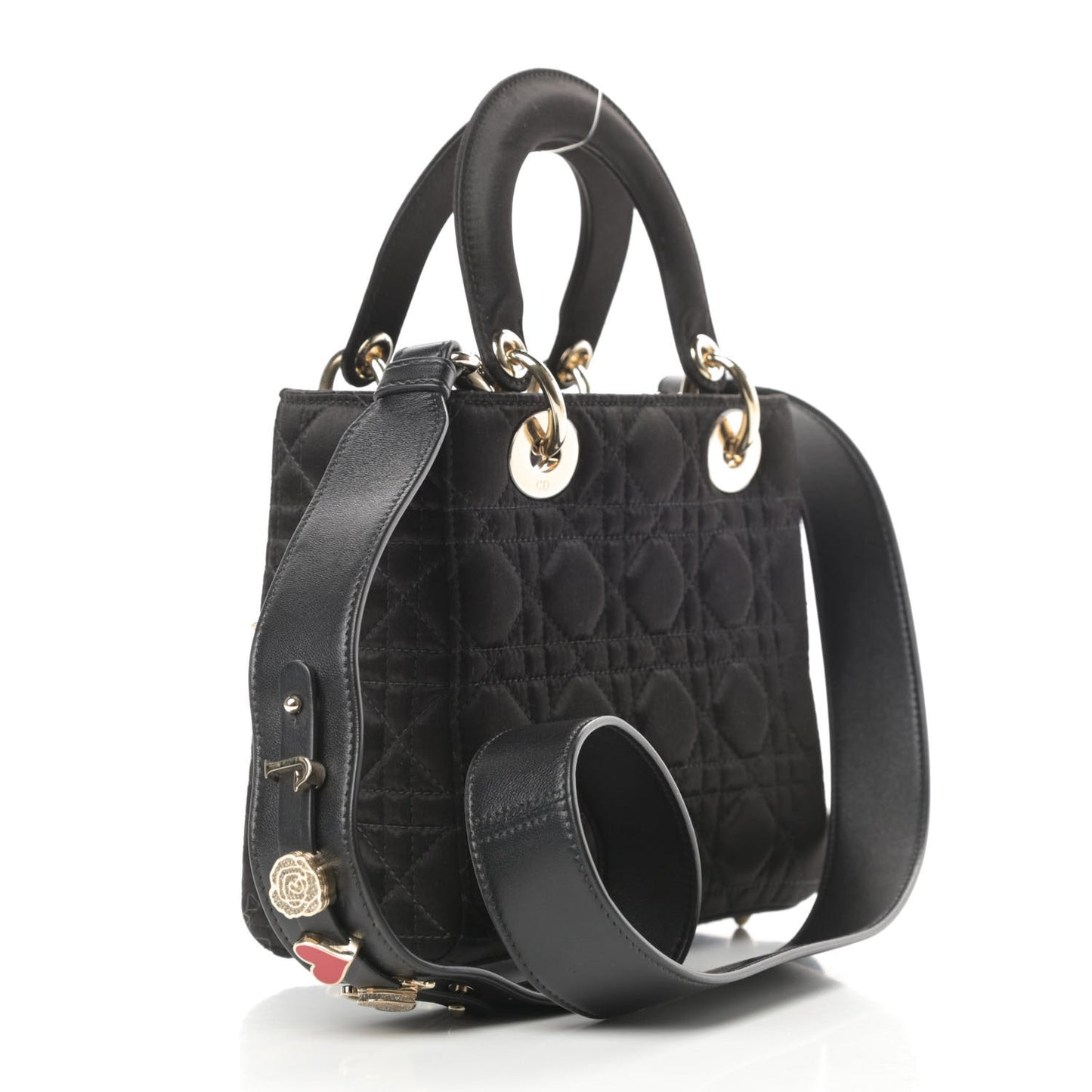 Satin Swarovski Crystal Cannage My ABC Lady Dior Black