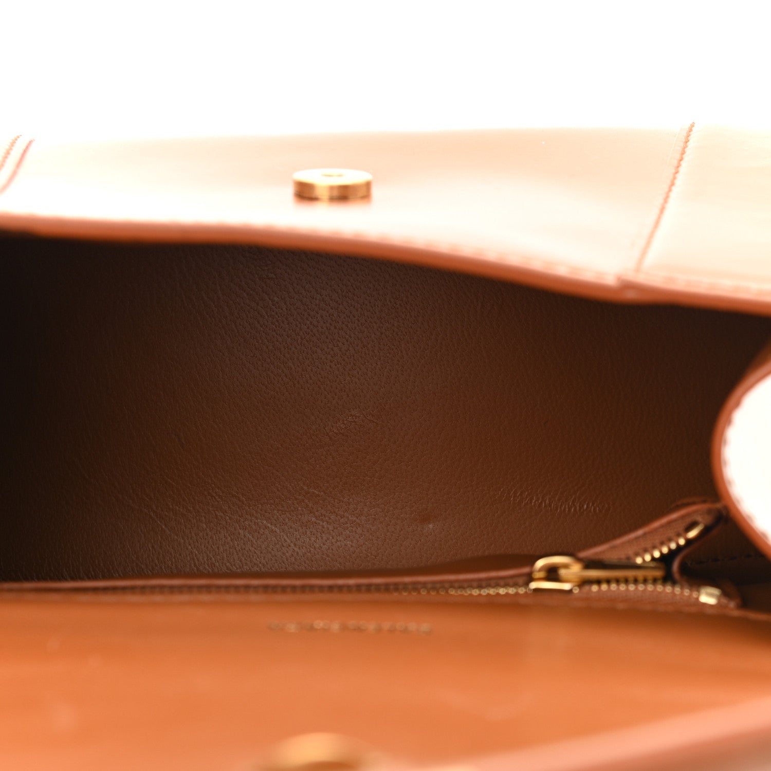 Balenciaga Shiny Box Calfskin Small Hourglass Top Handle Bag Camel 5 of 13