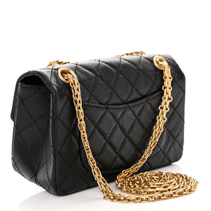 Chanel Aged Calfskin Quilted 2.55 Reissue Mini Flap Black 3 of 9