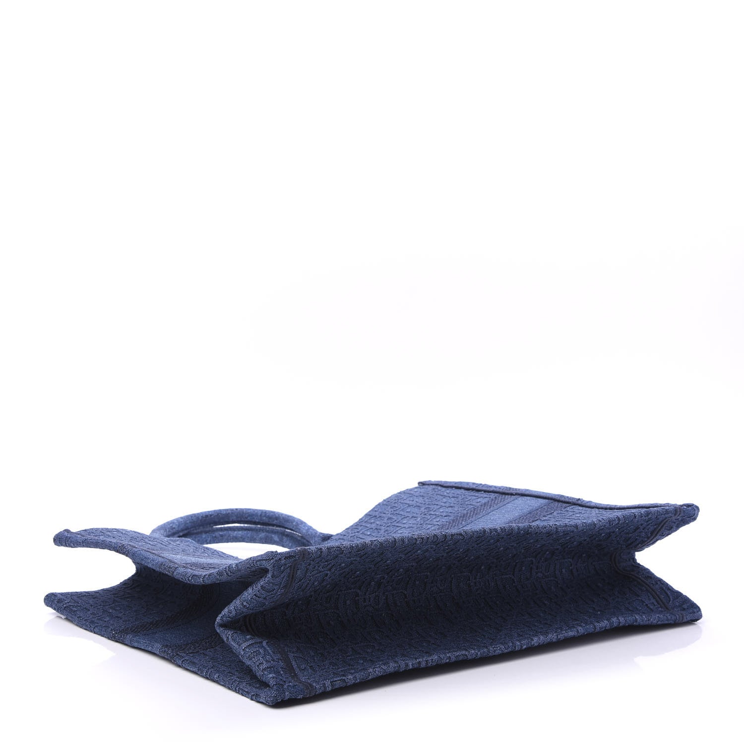 Christian Dior Oblique Denim Book Tote Denim Blue 4 of 10