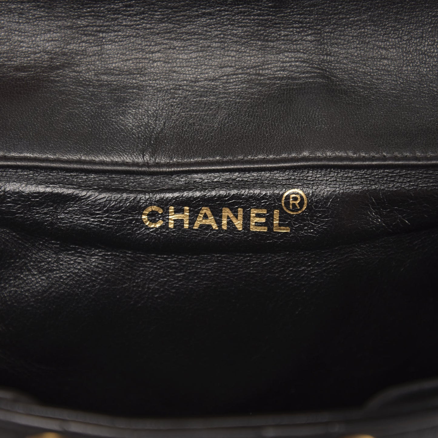 Lambskin Quilted Drawstring Backpack Black