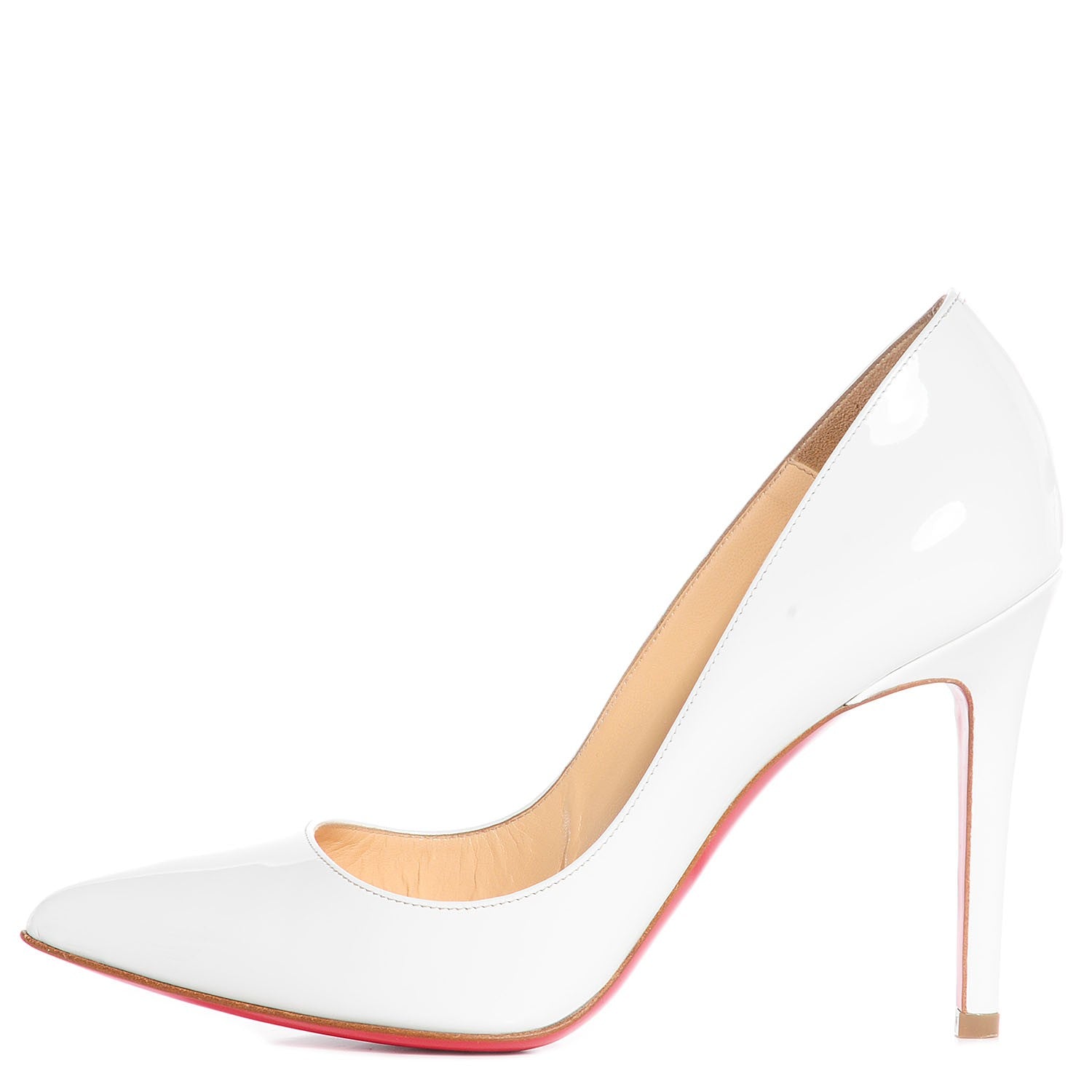 Christian Louboutin Patent Pigalle 100 Pumps 35.5 White 1 of 5