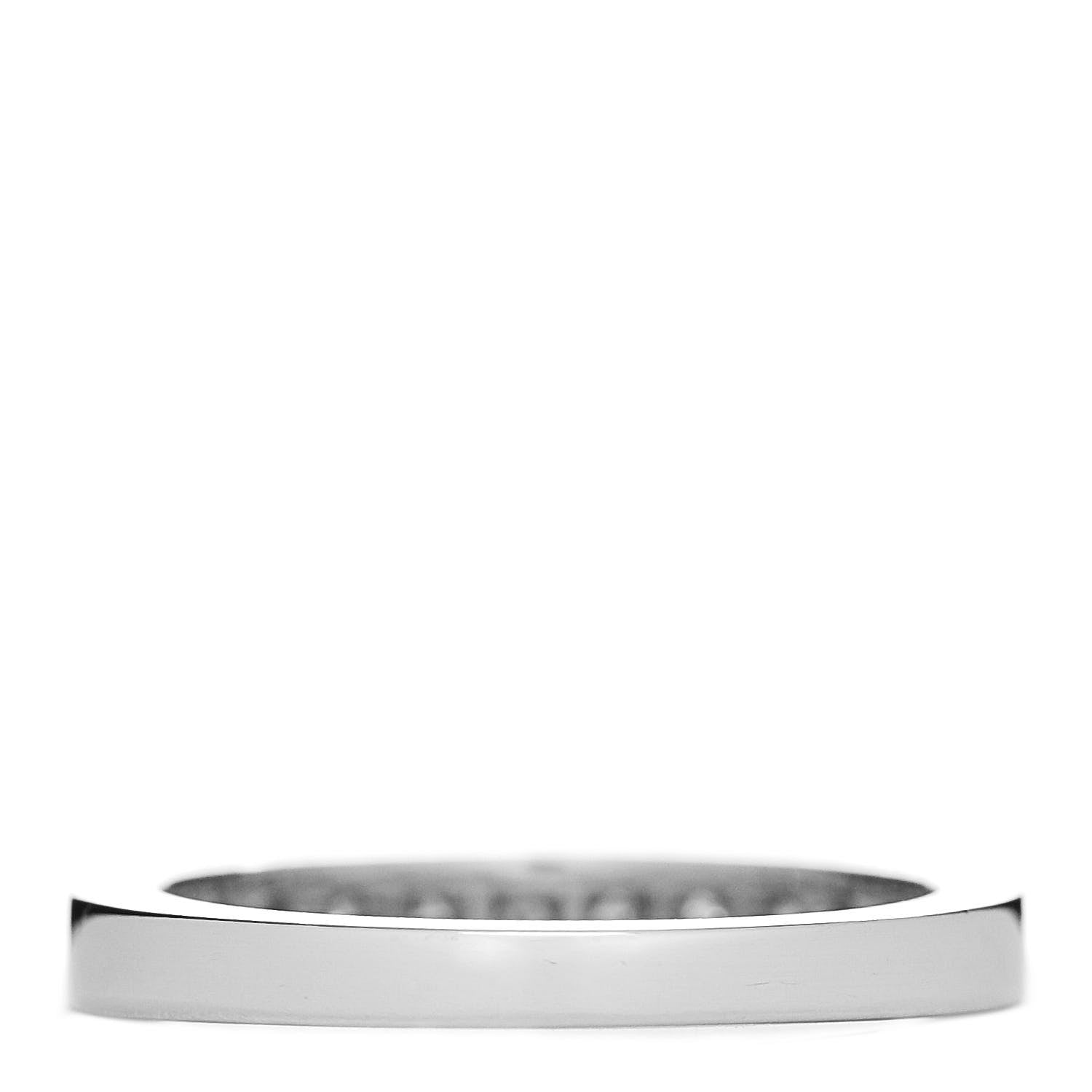 Tiffany Platinum Diamond .22ctw Half Circle Wedding Band Ring 46 3.75 3 of 4