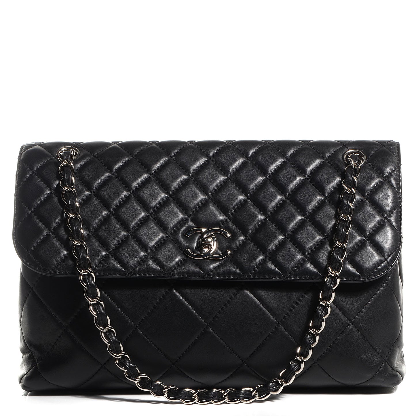Calfskin Quilted In the Business Flap Black