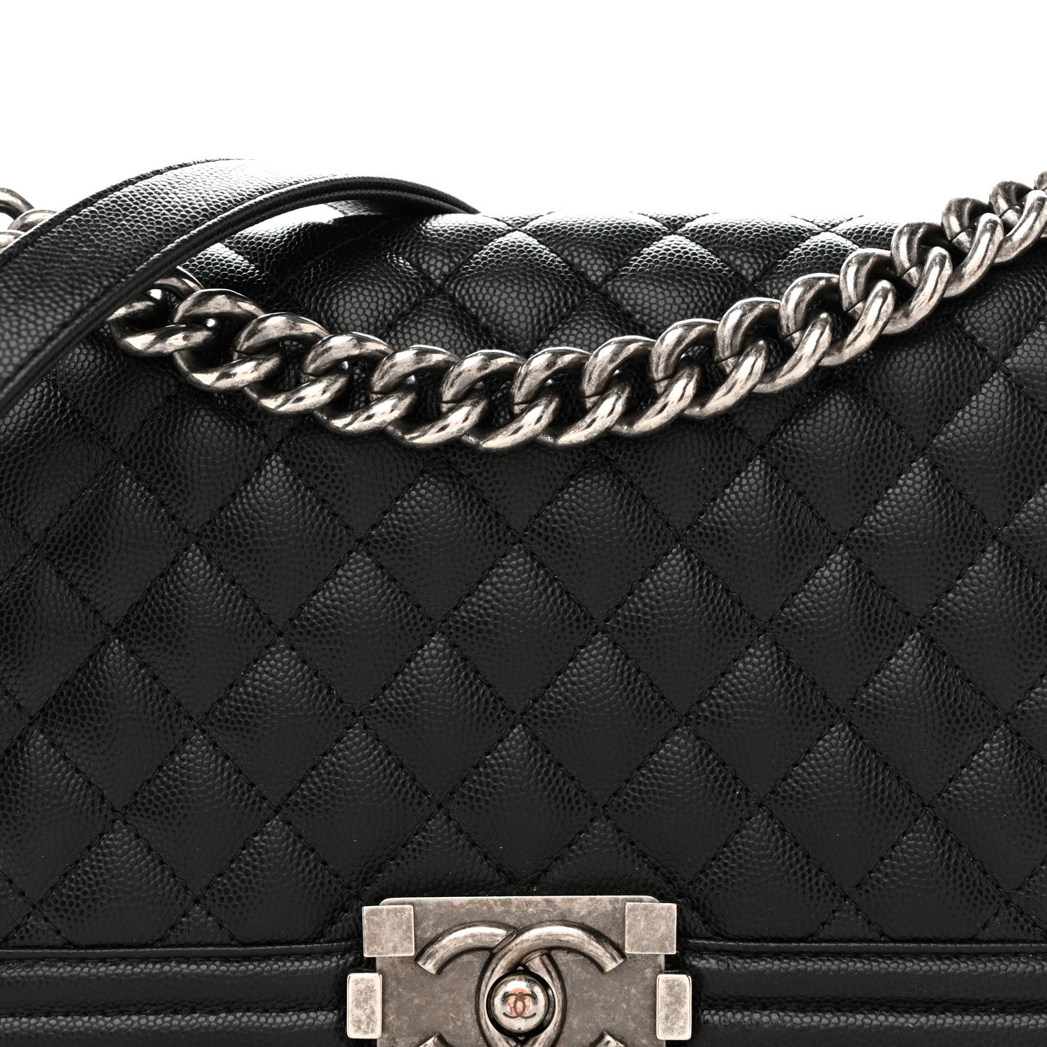 Chanel Caviar Quilted Medium Boy Flap Black 8 of 14