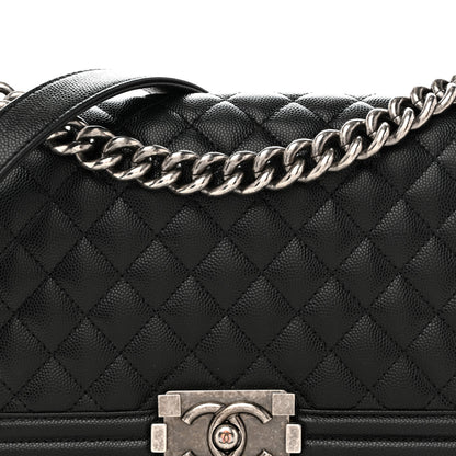 Chanel Caviar Quilted Medium Boy Flap Black 8 of 14