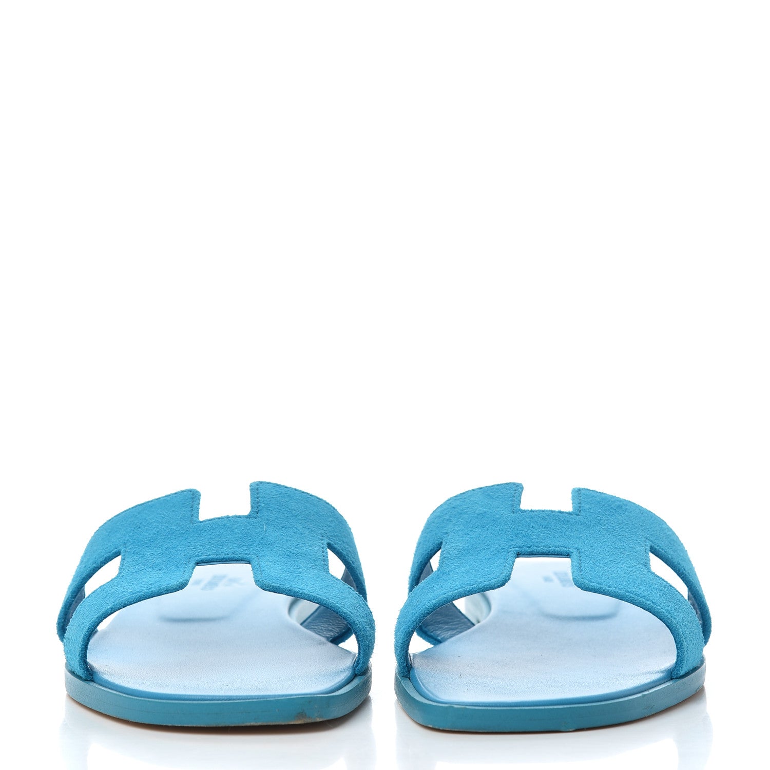 Hermes Suede Goatskin Oran Sandals 36 Bleu Thalassa 2 of 14