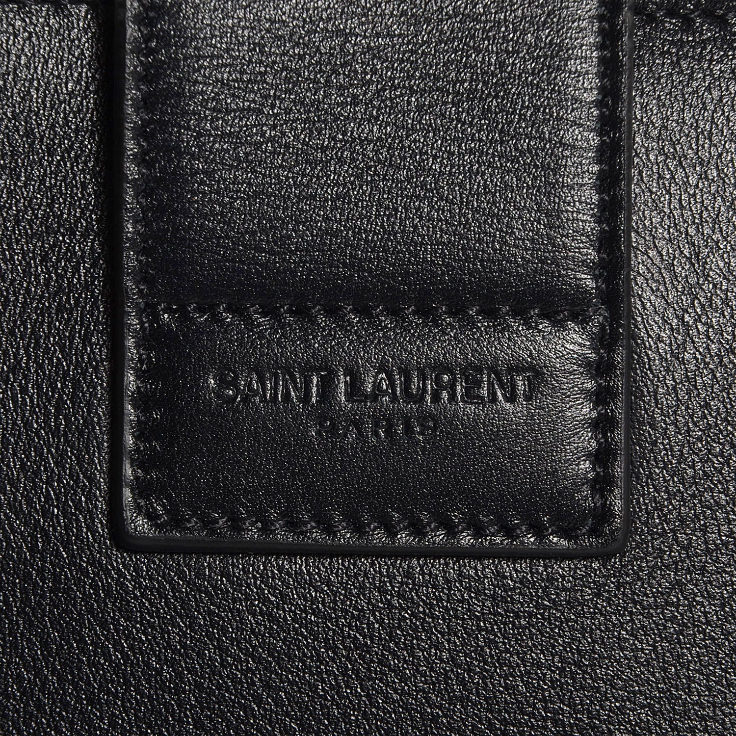 Saint Laurent Smooth Calfskin Medium Monogram Cabas Black 6 of 10
