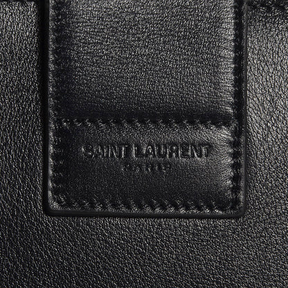 Saint Laurent Smooth Calfskin Medium Monogram Cabas Black 6 of 10
