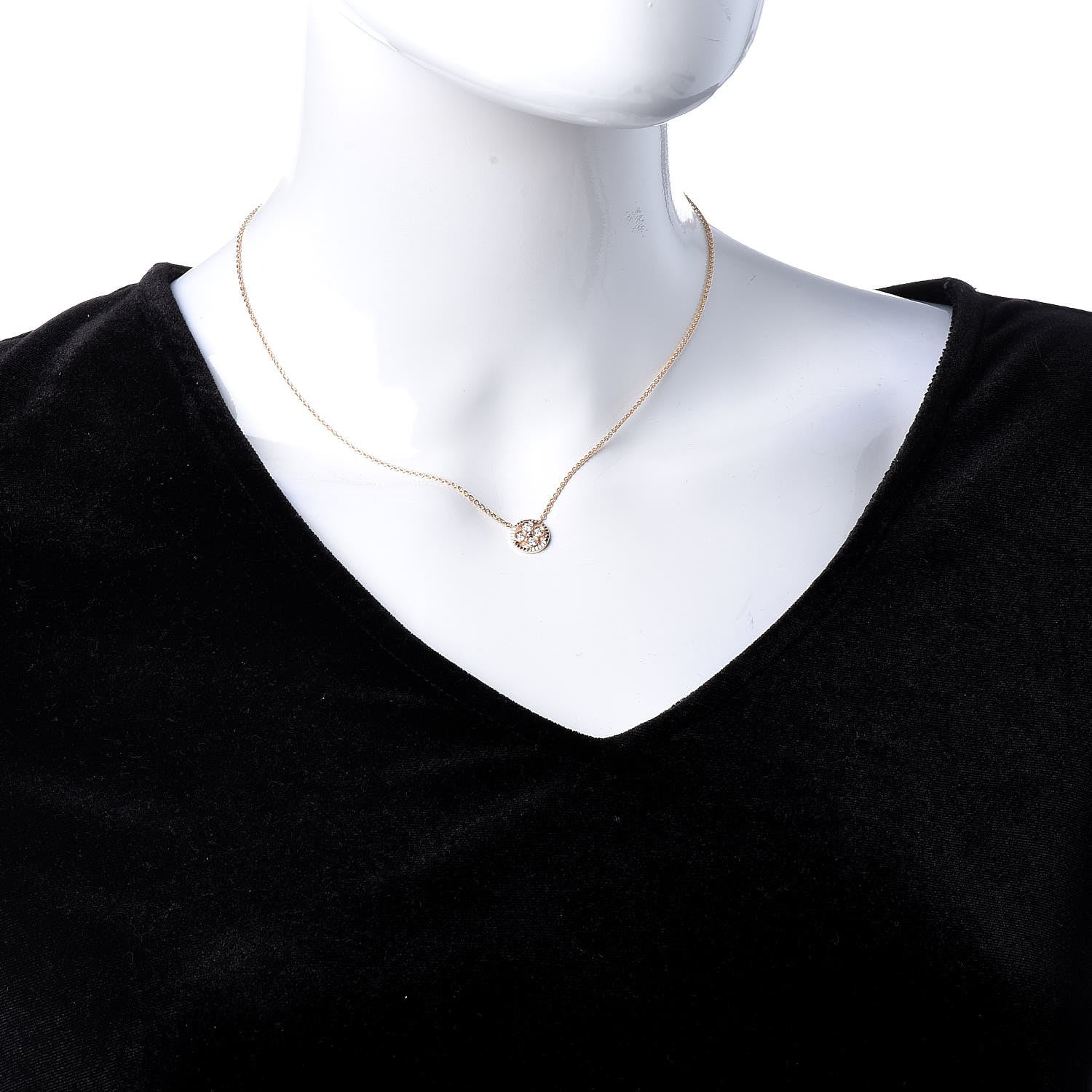 Louis Vuitton 18K Pink Gold Diamond Blossom BB Pendant Necklace 2 of 6