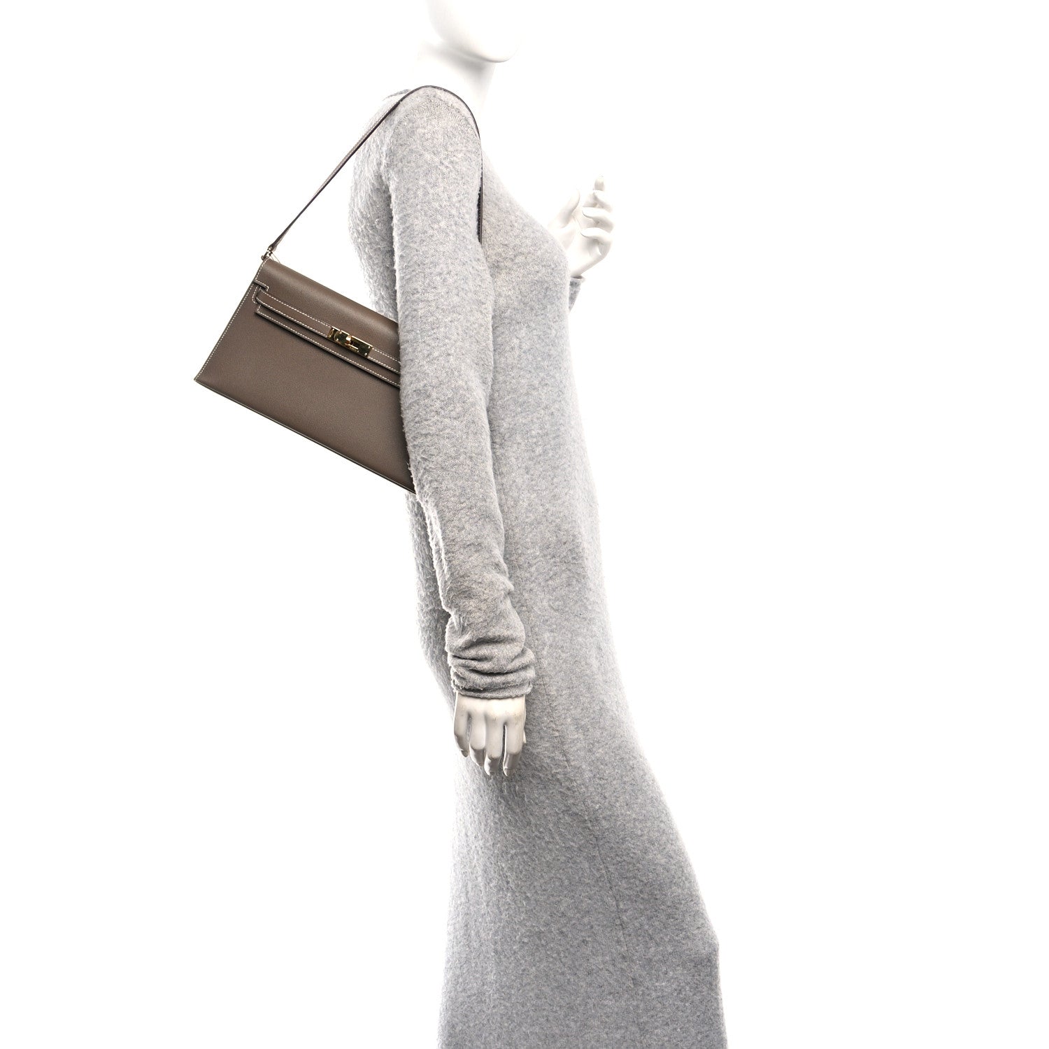 Hermes Madame Calfskin Kelly Elan Etoupe 2 of 12