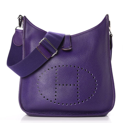 Hermes Taurillon Clemence Evelyne III PM Iris 1 of 8