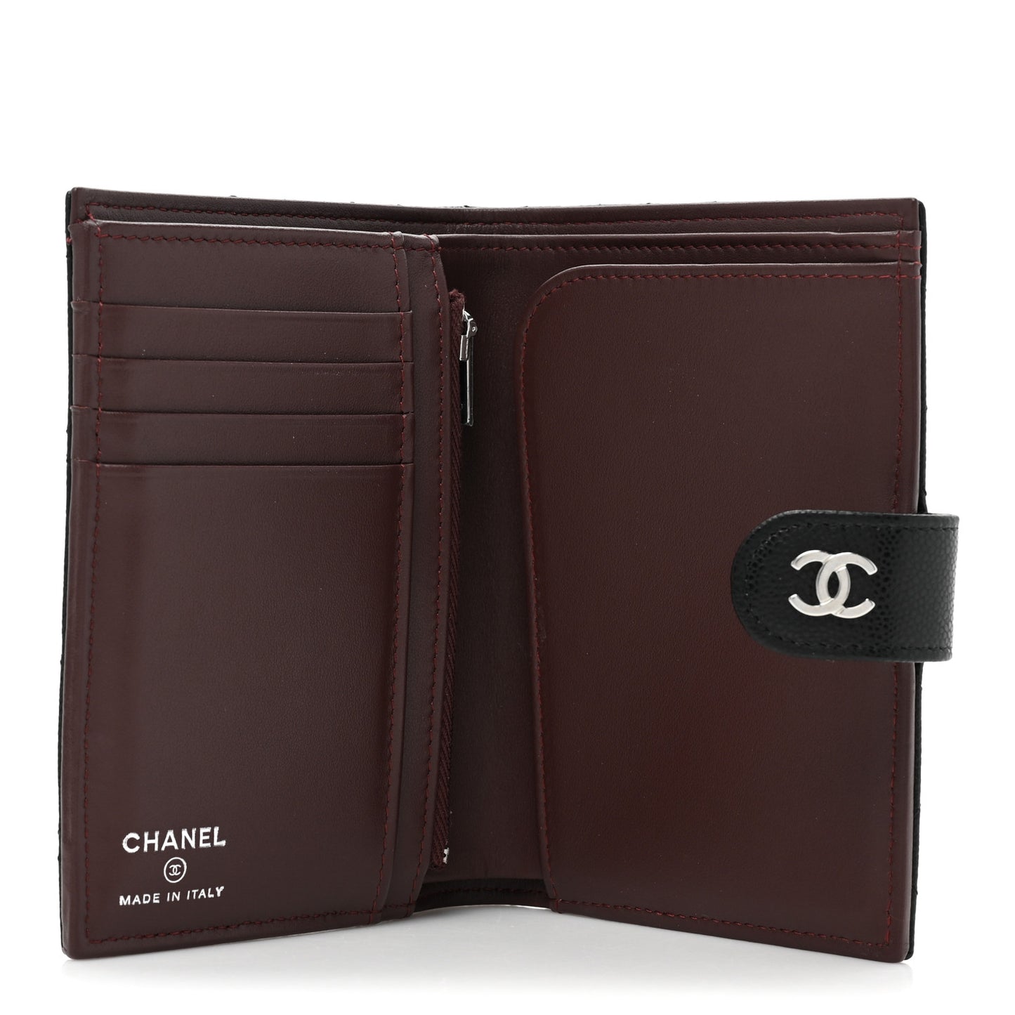Caviar Quilted Passport Holder Black