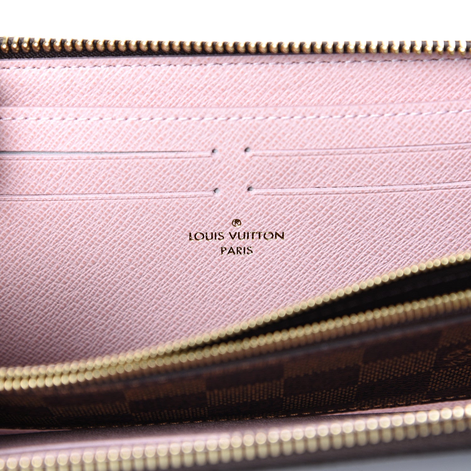Louis Vuitton Damier Ebene Clemence Wallet Rose Ballerine 5 of 7