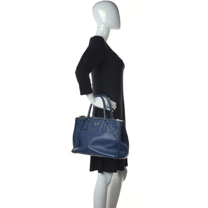 Prada City Calf Hand Stitched Medium Galleria Double Zip Tote Bleuette 2 of 17