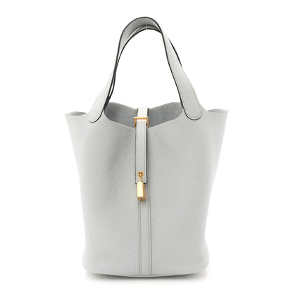 Hermes Taurillon Clemence Picotin Lock 22 MM Bleu Pale 1 of 11