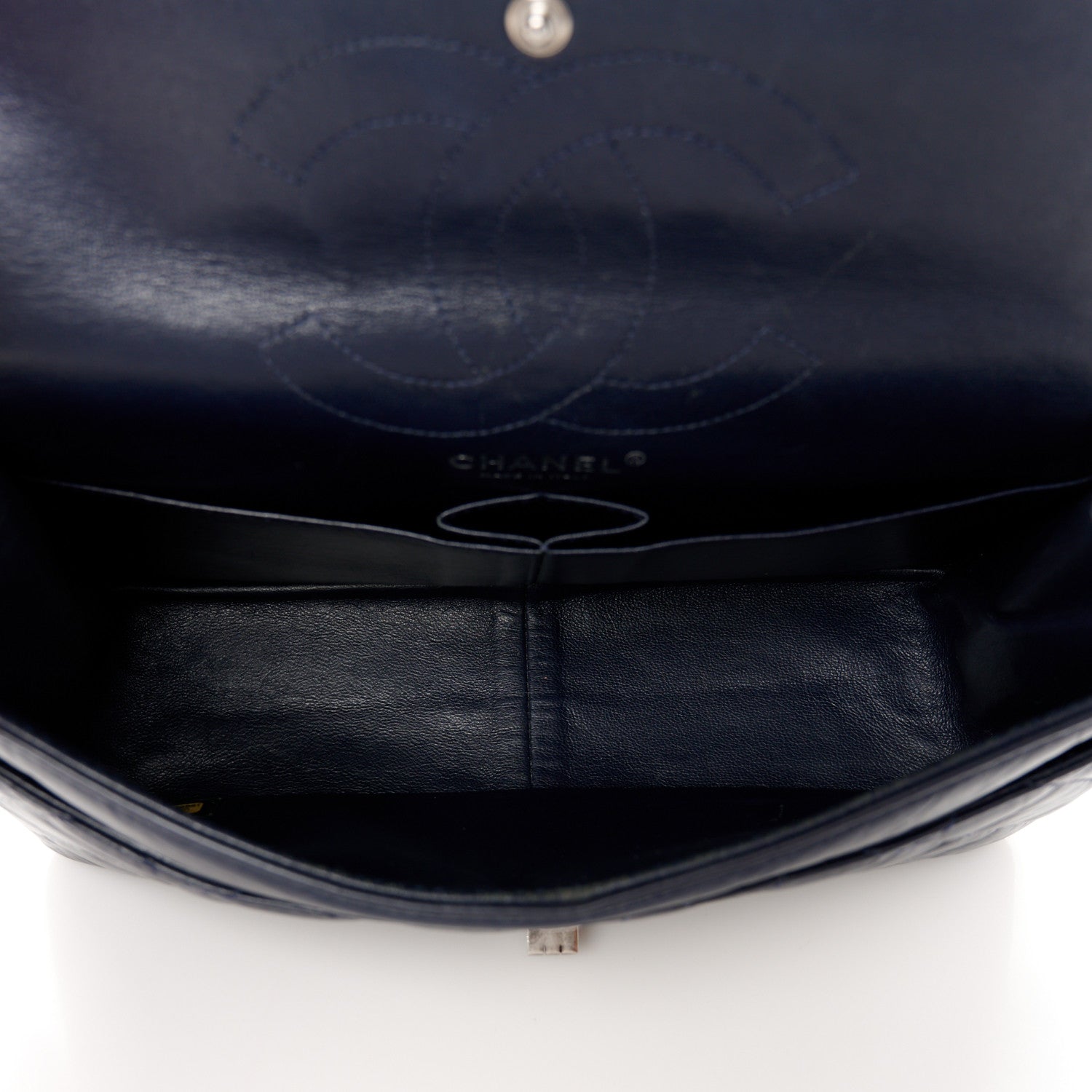 Chanel Aged Calfskin Quilted 2.55 Reissue 226 Flap Navy Blue 5 of 11