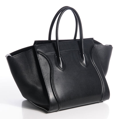 Celine Calfskin Medium Phantom Luggage Black 3 of 8