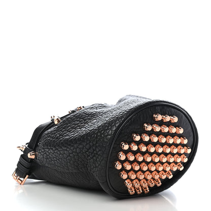 Alexander Wang Pebbled Lambskin Diego Bucket Black Rose Gold Hardware 4 of 9