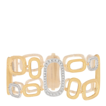 Marco Bicego 18K Yellow White Gold Diamond Mosaic Bracelet 1 of 3