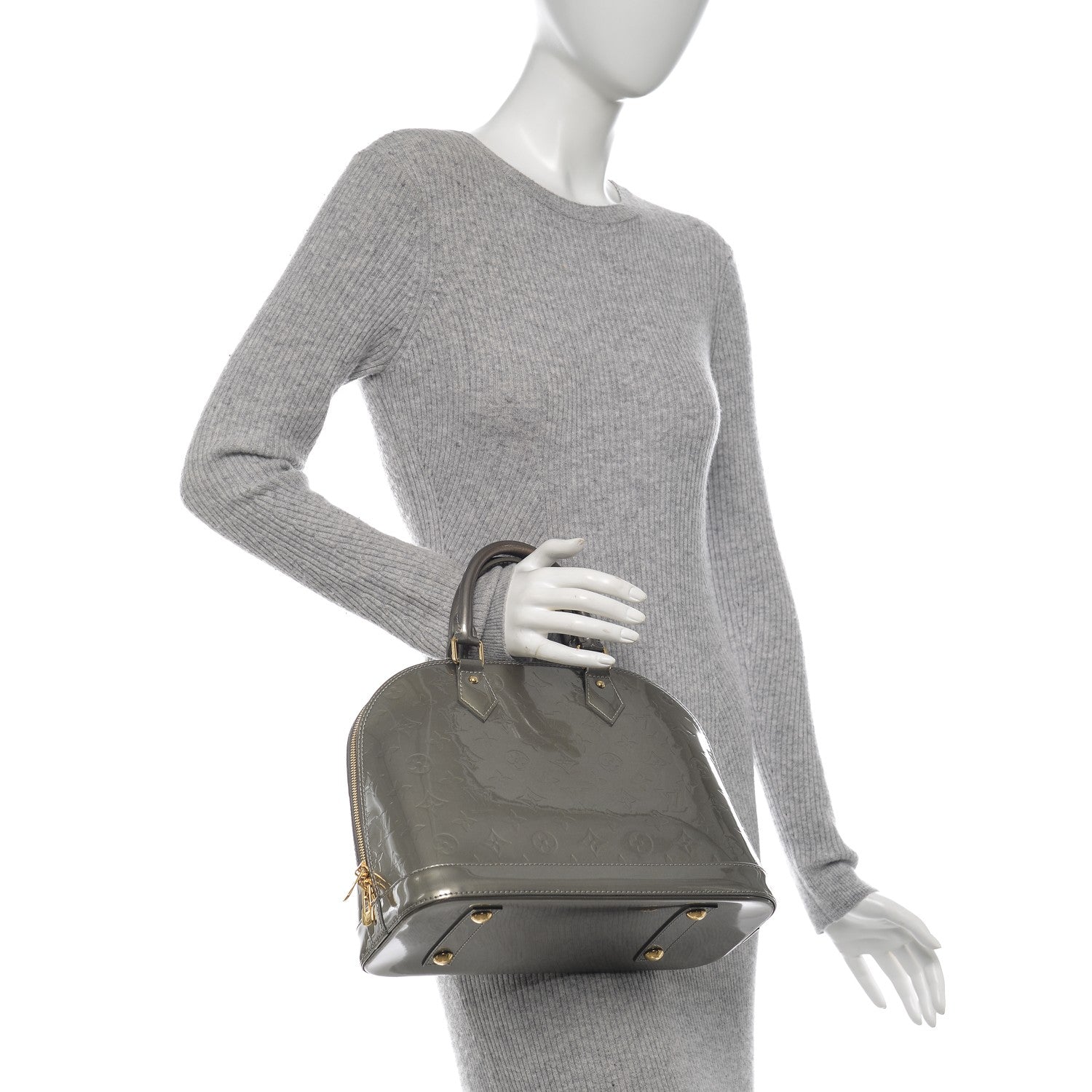 Louis Vuitton Vernis Alma PM Gris Art Deco 2 of 7