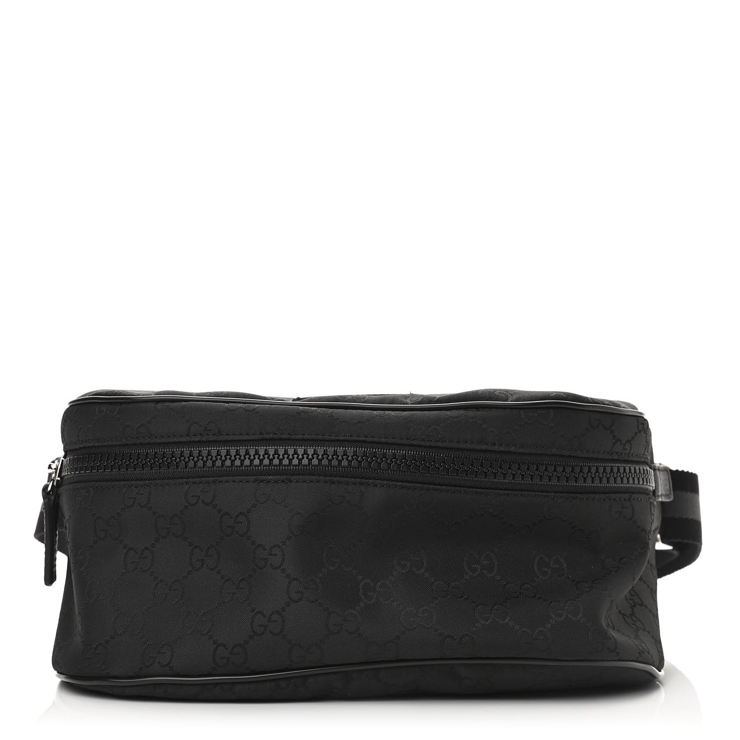 Nylon Monogram Fanny Pack Belt Bag Black