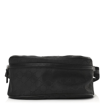 Gucci Nylon Monogram Fanny Pack Belt Bag Black 1 of 10