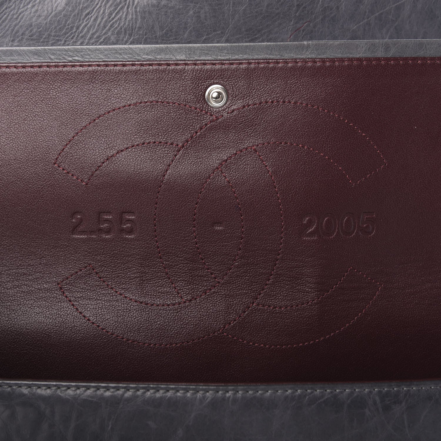 Chanel Aged Calfskin Quilted 50th Anniversary 2.55 Reissue 227 Flap Grey 10 of 10