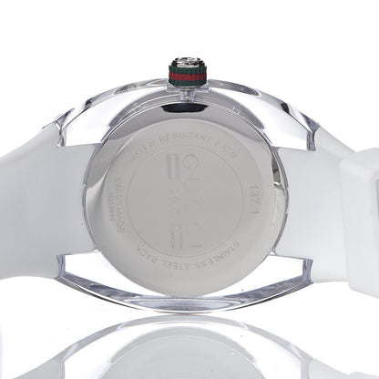 Gucci Stainless Steel Rubber 46mm Sync Web Quartz Watch White 5 of 7