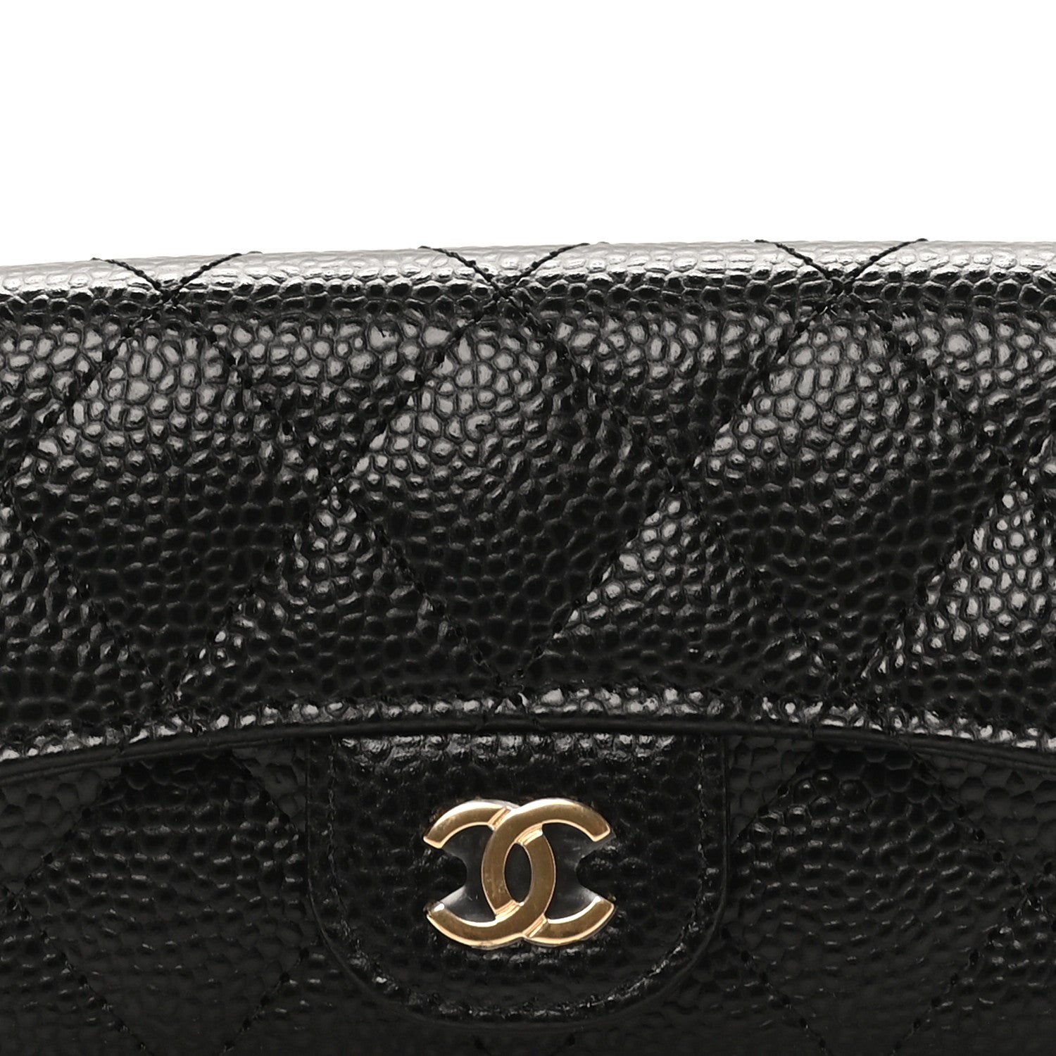 Chanel Caviar Quilted Flap Card Holder Wallet Black 8 of 9