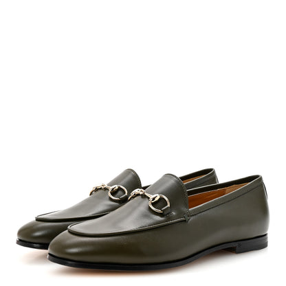 Gucci Calfskin Womens Jordaan Loafers 35.5 Luscious Green 4 of 10