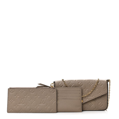 Louis Vuitton Empreinte Pochette Felicie Chain Wallet Tourterelle 1 of 9