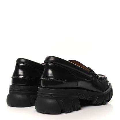 Gucci Magnum Calfskin Nappa Samoa Mens Horsebit Platform Lug Sole Loafers 11 Black 4 of 9