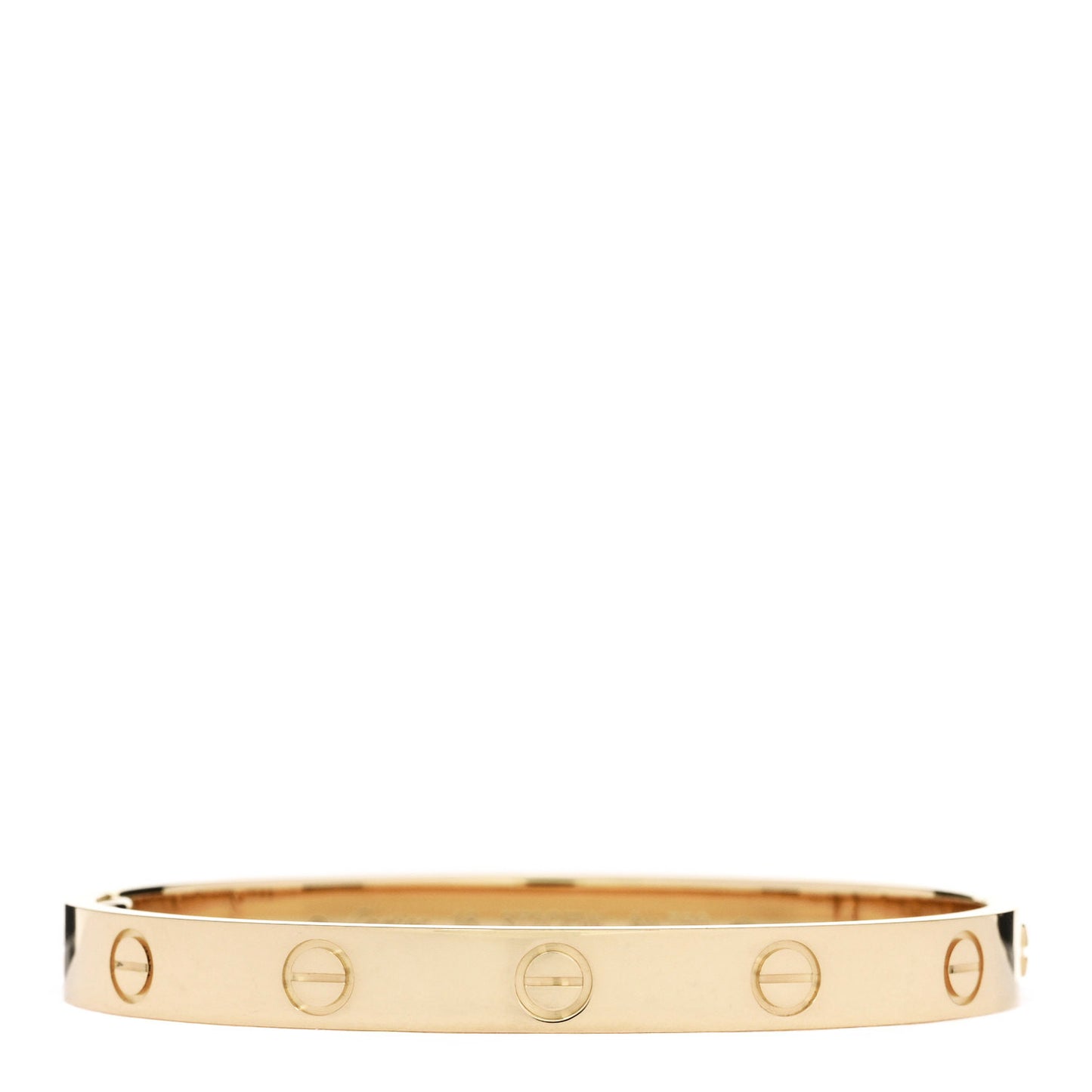 18K Yellow Gold LOVE Single Screw Bracelet 16