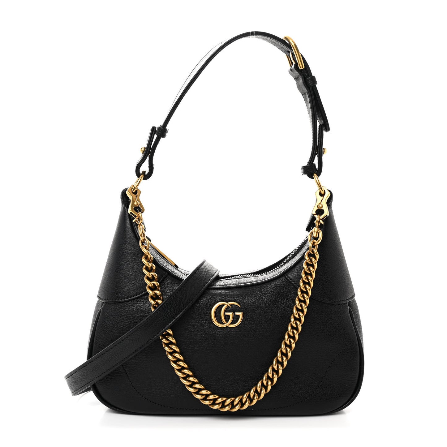 Goatskin Small Aphrodite Shoulder Bag Black