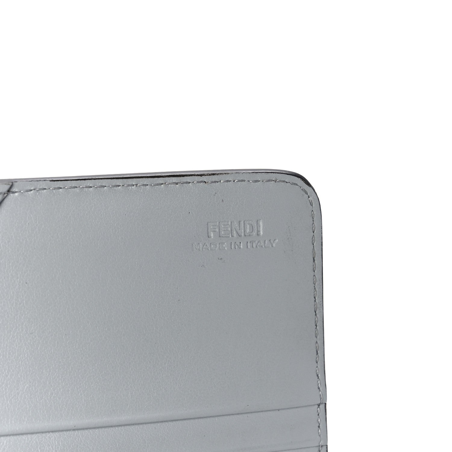 Fendi Vitello Liberty Fun Fair Studded Continental Wallet On Chain Grigio Perla Multicolor 8 of 12