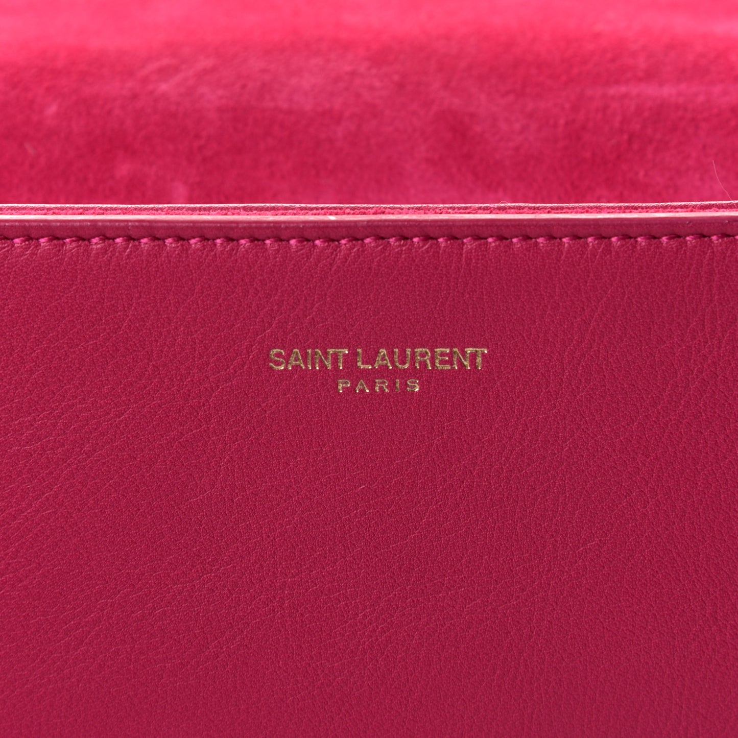 Calfskin Classic Y Satchel Fuchsia