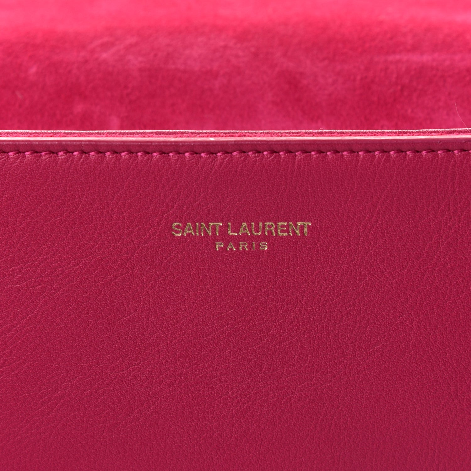 Saint Laurent Calfskin Classic Y Satchel Fuchsia 5 of 5