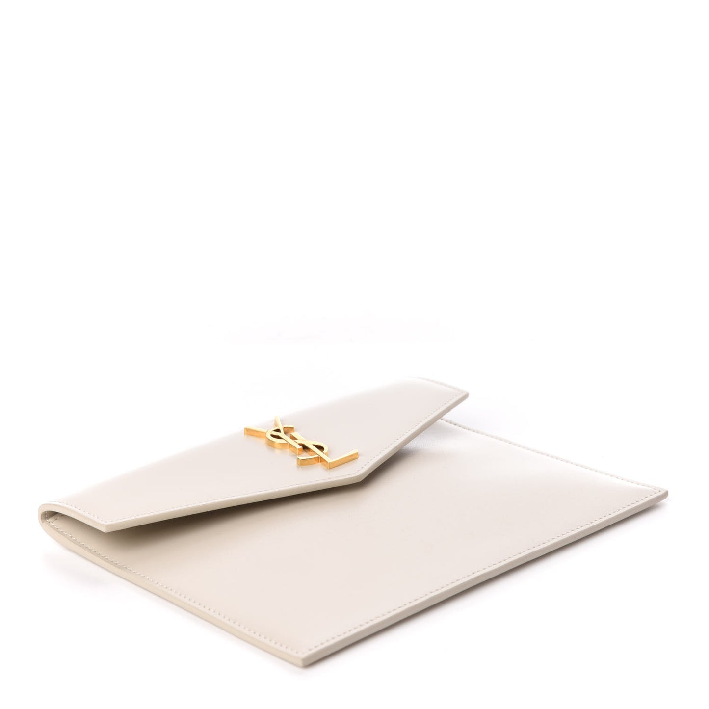 Smooth Shiny Calfskin Monogram Uptown Baby Pouch Crema Soft