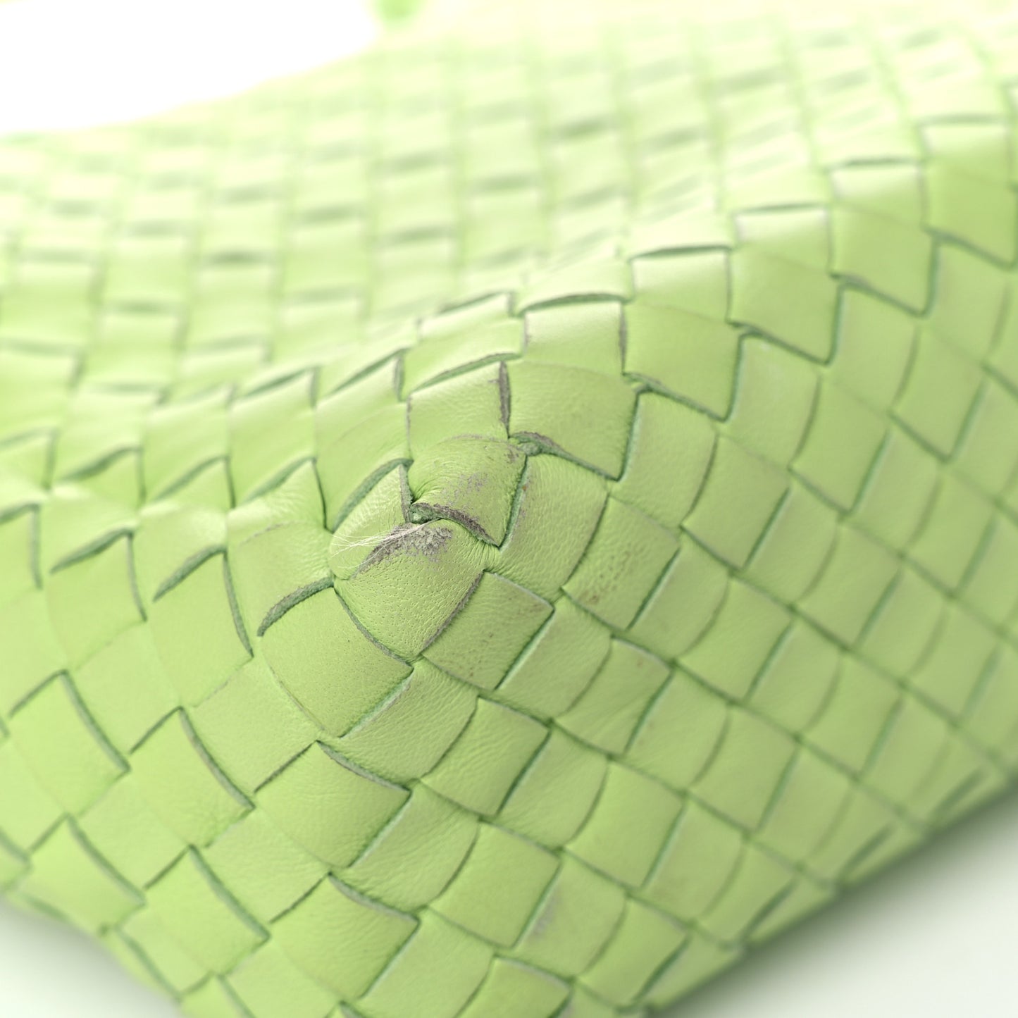Nappa Intrecciato Crossbody Kiwi