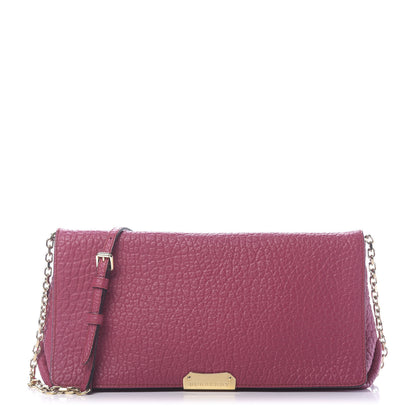 Burberry Signature Grain Medium Mildenhall Crossbody Bag Dark Plum 1 of 7