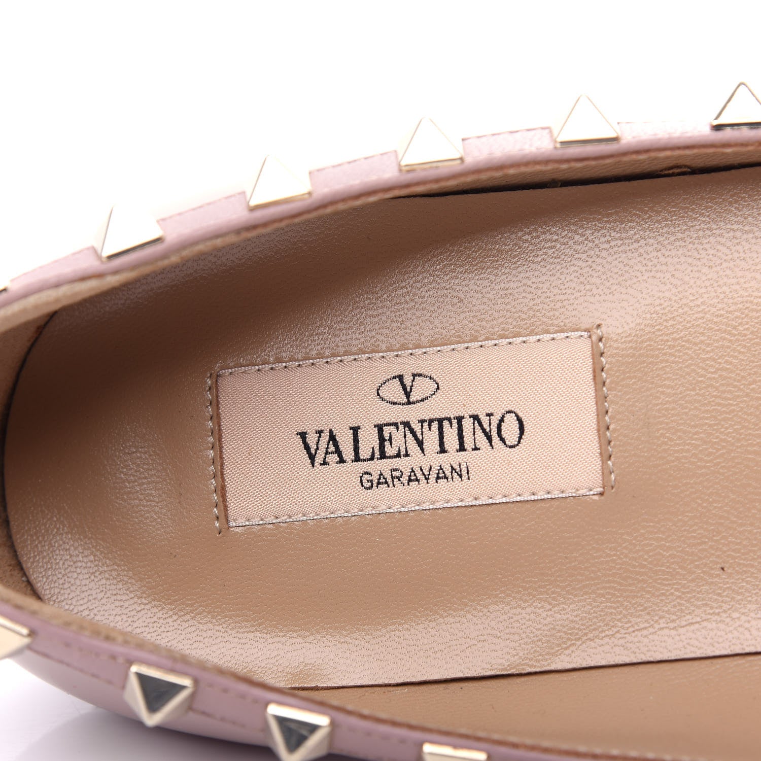 Valentino Garavani Patent Rockstud Ballerina Flats 40 Poudre 8 of 11