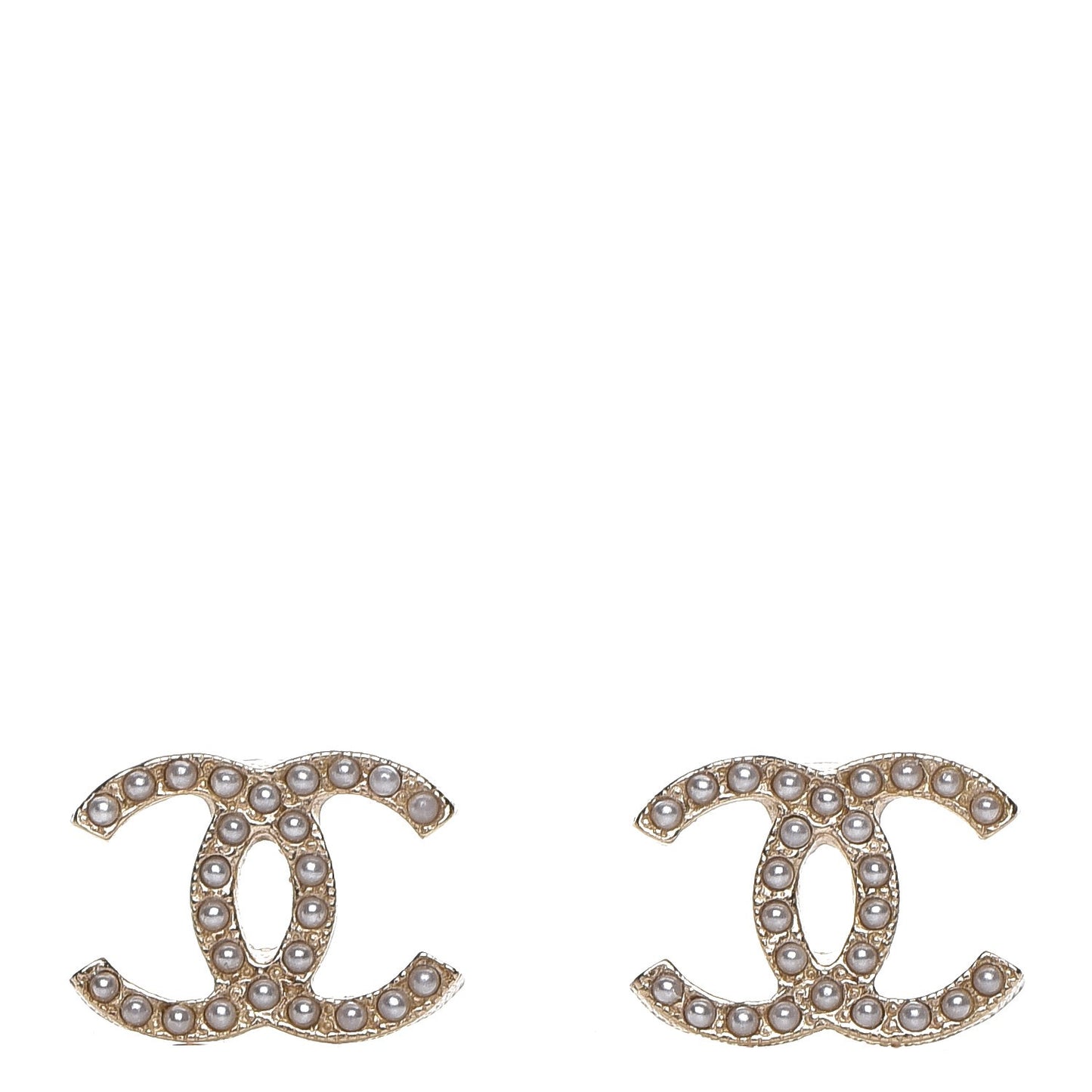 Pearl CC Earrings Gold