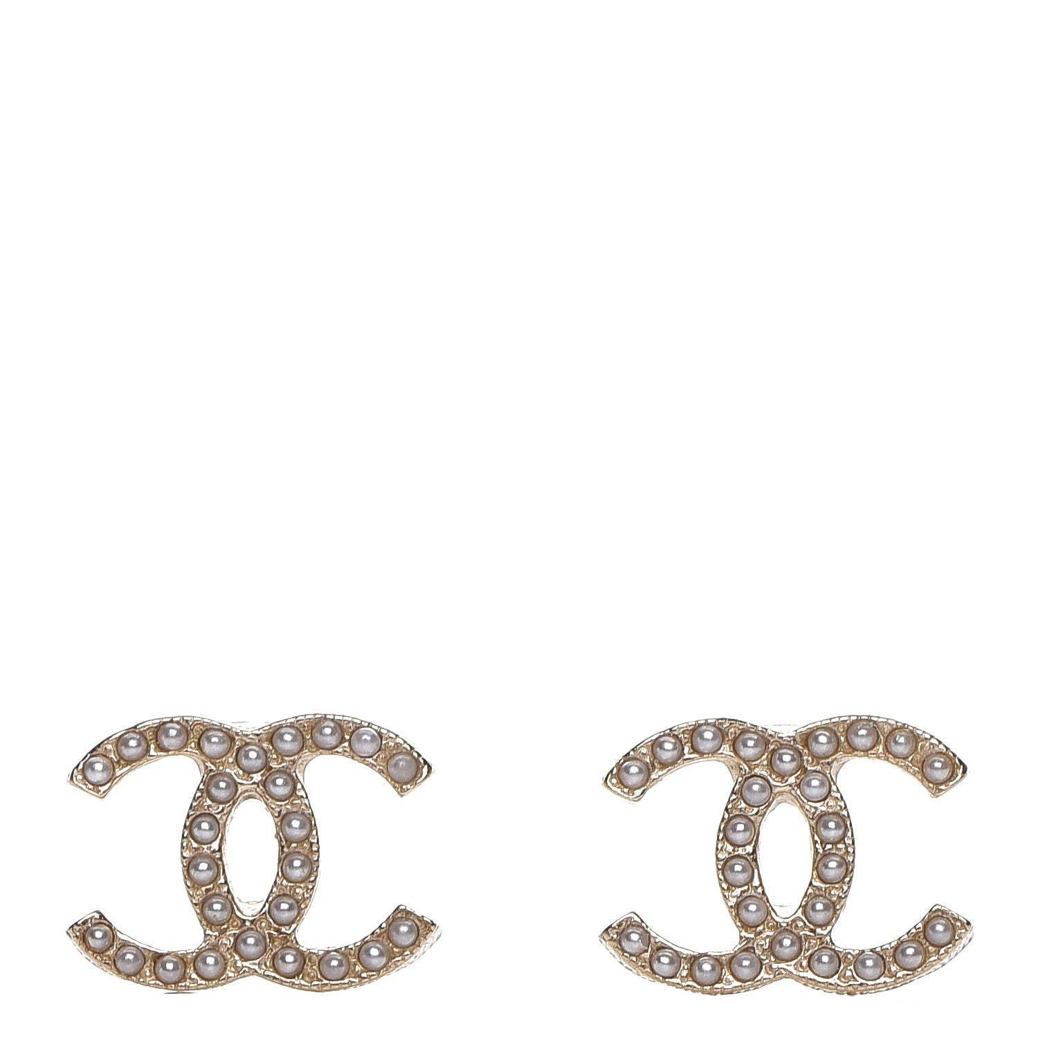 Chanel Pearl CC Earrings Gold 1 of 5